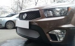 1 539 р. Сетка на бампер Russtal (хром) SSANGYONG Actyon Sport (2012-2025)  с доставкой в г. Пермь. Увеличить фотографию 3
