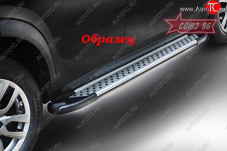 10 304 р. Пороги из алюминиевого профиля Souz-96 SSANGYONG Actyon Sport (2012-2025)  с доставкой в г. Пермь