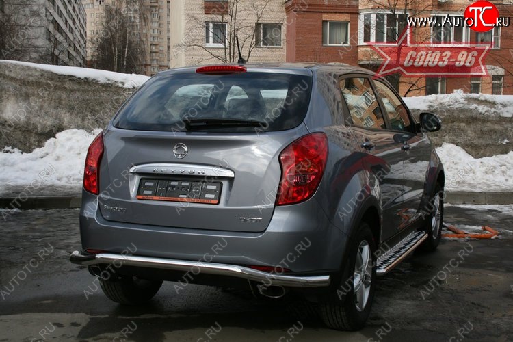 12 194 р. Защита заднего бампера (d60) волна Souz-96  SSANGYONG Actyon (2010-2013) дорестайлинг  с доставкой в г. Пермь