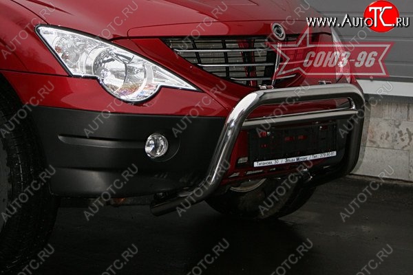 3 869 р. Защита переднего бампера Souz-96 (d60)  SSANGYONG Actyon  1 (2006-2010)  с доставкой в г. Пермь