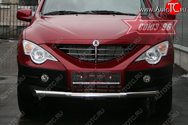 11 924 р. Защита переднего бампера одинарная Souz-96 (d76)  SSANGYONG Actyon  1 (2006-2010)  с доставкой в г. Пермь