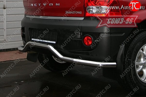 8 279 р. Защита заднего бампера Souz-96 (d60) SSANGYONG Actyon 1 (2006-2010)  с доставкой в г. Пермь