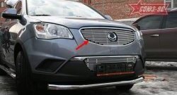 Декоративный элемент решетки радиатора Souz-96 (d10) SSANGYONG Actyon (2010-2013) дорестайлинг