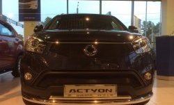 1 469 р. Нижняя сетка на бампер Russtal (черная) SSANGYONG Actyon рестайлинг (2013-2021)  с доставкой в г. Пермь. Увеличить фотографию 3