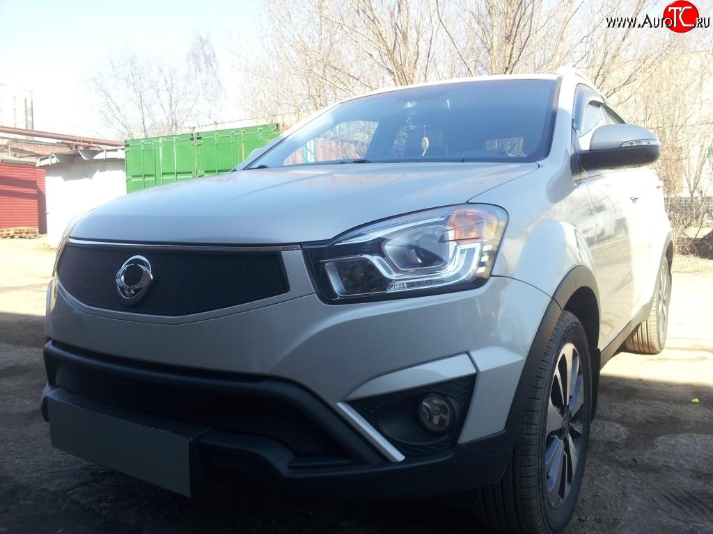 1 469 р. Нижняя сетка на бампер Russtal (черная) SSANGYONG Actyon рестайлинг (2013-2021)  с доставкой в г. Пермь