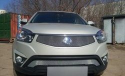 1 539 р. Нижняя сетка на бампер Russtal (хром) SSANGYONG Actyon рестайлинг (2013-2021)  с доставкой в г. Пермь. Увеличить фотографию 2