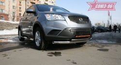 Защита переднего бампера двойная Souz-96 (d76/42) SSANGYONG Actyon (2010-2013) дорестайлинг