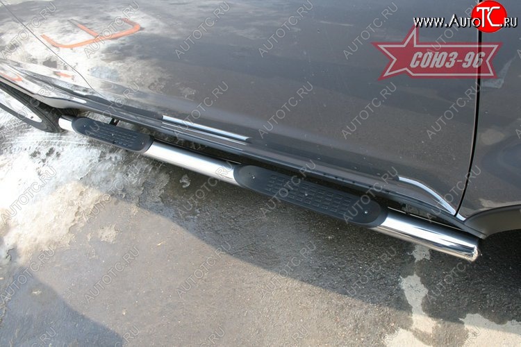 17 054 р. Защита порогов с проступью Souz-96 (d76)  SSANGYONG Actyon (2010-2013) дорестайлинг  с доставкой в г. Пермь