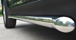 70 999 р. Защита порогов из круглой трубы диаметром 63 мм Russtal SSANGYONG Actyon дорестайлинг (2010-2013) (Защита порогов с со скосами на торцах (вариант 1))  с доставкой в г. Пермь. Увеличить фотографию 3