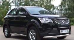 70 999 р. Защита порогов из круглой трубы диаметром 63 мм Russtal SSANGYONG Actyon дорестайлинг (2010-2013) (Защита порогов с со скосами на торцах (вариант 1))  с доставкой в г. Пермь. Увеличить фотографию 7
