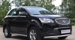 70 999 р. Защита порогов из круглой трубы диаметром 63 мм Russtal SSANGYONG Actyon дорестайлинг (2010-2013) (Защита порогов с со скосами на торцах (вариант 1))  с доставкой в г. Пермь. Увеличить фотографию 10