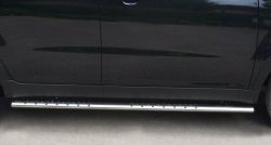 16 649 р. Защита порогов (Ø75x42 мм с проступью, нержавейка) Russtal SSANGYONG Actyon дорестайлинг (2010-2013)  с доставкой в г. Пермь. Увеличить фотографию 2