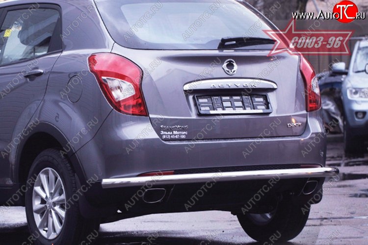 11 789 р. Защита заднего бампера с диаметром трубы 60мм Souz-96 SSANGYONG Actyon рестайлинг (2013-2021)  с доставкой в г. Пермь