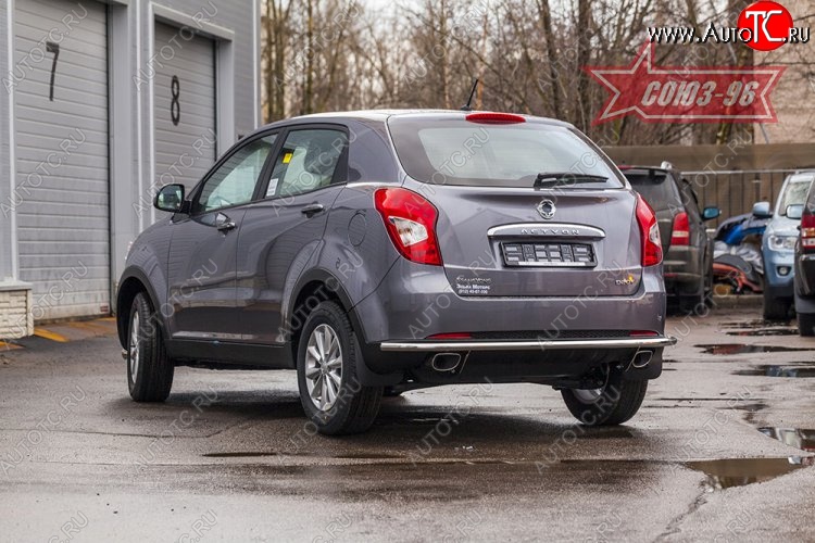 11 384 р. Задняя защита бампера от диаметром 42мм Souz-96 SSANGYONG Actyon рестайлинг (2013-2021)  с доставкой в г. Пермь