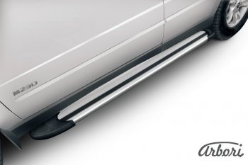 11 789 р. Порожки для ног Arbori Luxe Silver SSANGYONG Kyron рестайлинг (2007-2016)  с доставкой в г. Пермь. Увеличить фотографию 2