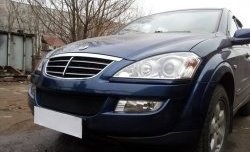 1 469 р. Сетка на бампер Russtal (черная) SSANGYONG Kyron дорестайлинг (2005-2007)  с доставкой в г. Пермь. Увеличить фотографию 3