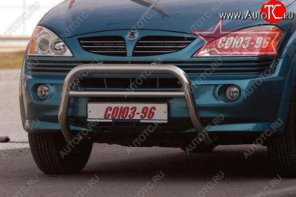 10 844 р. Защита переднего бампера Souz-96 (d60)  SSANGYONG Kyron (2005-2007) дорестайлинг  с доставкой в г. Пермь