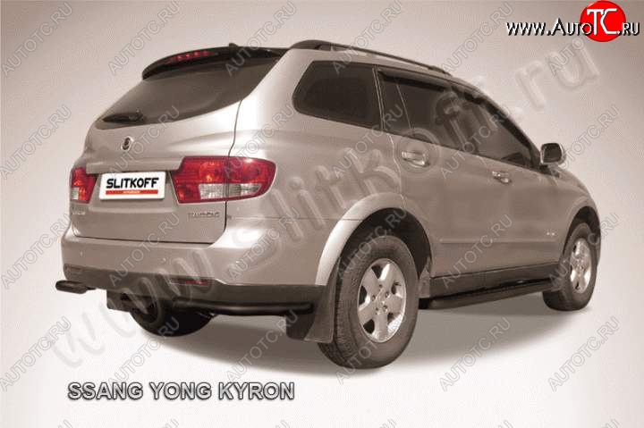 5 399 р. Уголки d57  SSANGYONG Kyron (2005-2007) дорестайлинг (Цвет: серебристый)  с доставкой в г. Пермь