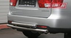 Двойная защита заднего бампера Souz-96 (d60/60) SSANGYONG Kyron (2005-2007) дорестайлинг