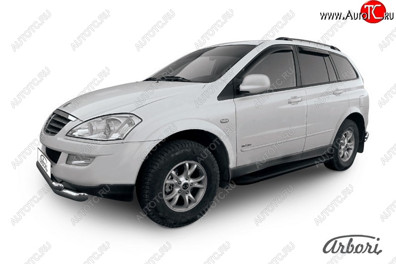 11 609 р. Порожки для ног Arbori Optima Black SSANGYONG Kyron рестайлинг (2007-2016)  с доставкой в г. Пермь