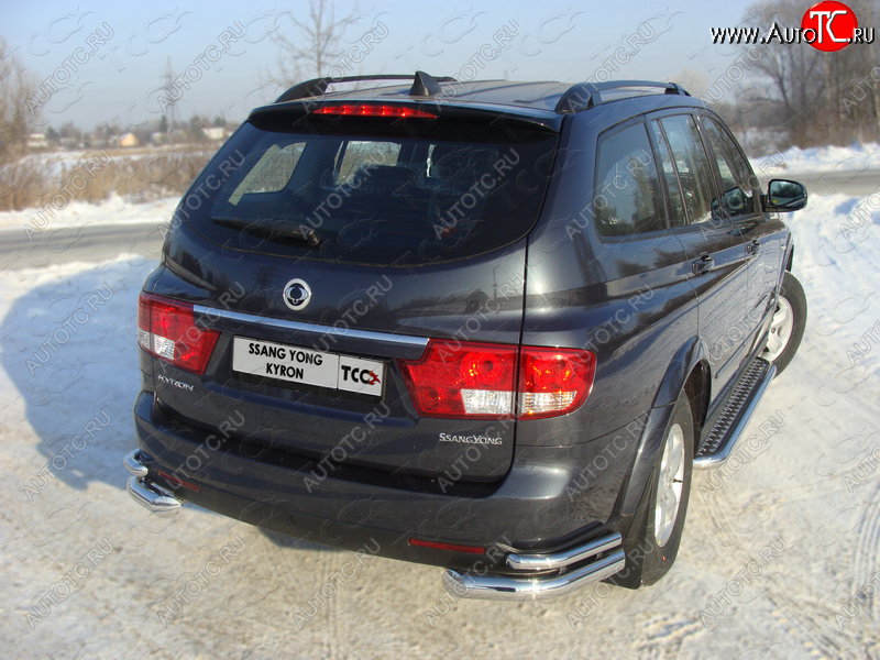 1 000 000 р. Защита заднего бампера (уголки двойные) ТСС 76,1/42,4 мм  SSANGYONG Kyron (2007-2016) рестайлинг  с доставкой в г. Пермь