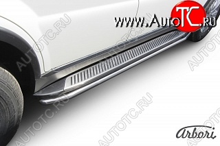 8 459 р. Защита порогов Arbori SSANGYONG Rexton Y290 (2012-2017)  с доставкой в г. Пермь