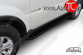 4 229 р. Защита штатных порогов с листом Arbori SSANGYONG Rexton Y290 (2012-2017)  с доставкой в г. Пермь