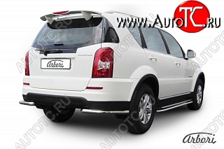 7 379 р. Защита заднего бампера Arbori SSANGYONG Rexton Y290 (2012-2017)  с доставкой в г. Пермь