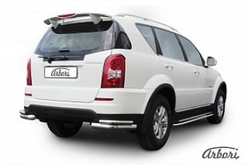 Защита заднего бампера Arbori SSANGYONG Rexton  Y290 (2012-2017)