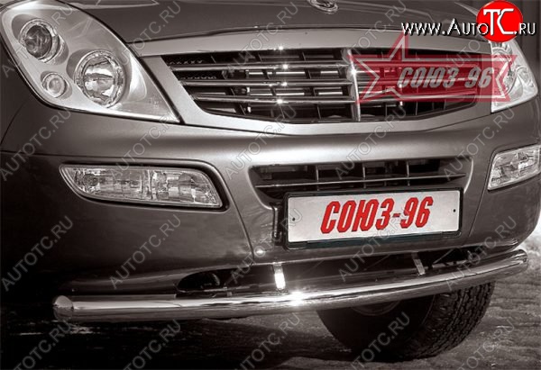 9 899 р. Защита переднего бампера одинарная Souz-96 (d60)  SSANGYONG Rexton  Y200 (2001-2006)  с доставкой в г. Пермь