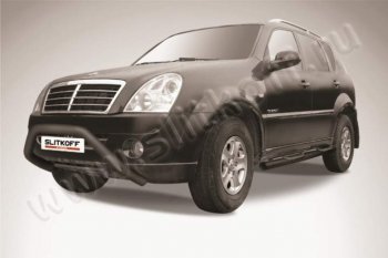 Кенгурятник d57 широкий мини SSANGYONG Rexton  Y250 (2006-2012)
