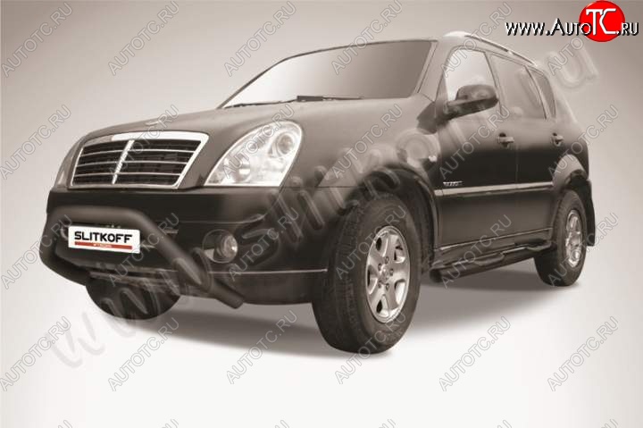 18 999 р. Кенгурятник d57 широкий мини  SSANGYONG Rexton  Y250 (2006-2012) (Цвет: серебристый)  с доставкой в г. Пермь