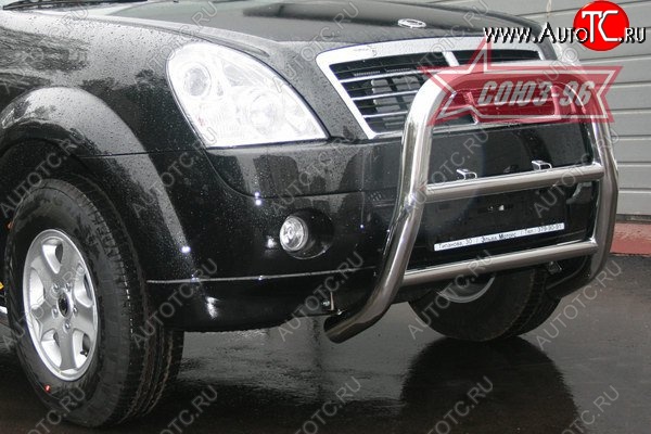 17 549 р. Защита переднего бампера Souz-96 (d76)  SSANGYONG Rexton  Y250 (2006-2012)  с доставкой в г. Пермь