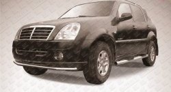 Одинарная защита переднего бампера из трубы диаметром 57 мм Slitkoff SSANGYONG Rexton  Y250 (2006-2012)