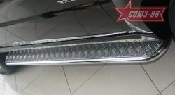 Защита порогов с листом Souz-96 (d42). SSANGYONG Rexton  Y250 (2006-2012)