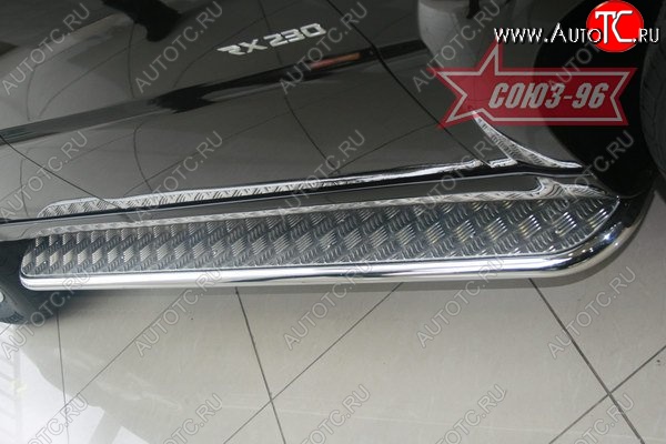 15 119 р. Защита порогов с листом Souz-96 (d42).  SSANGYONG Rexton  Y250 (2006-2012)  с доставкой в г. Пермь