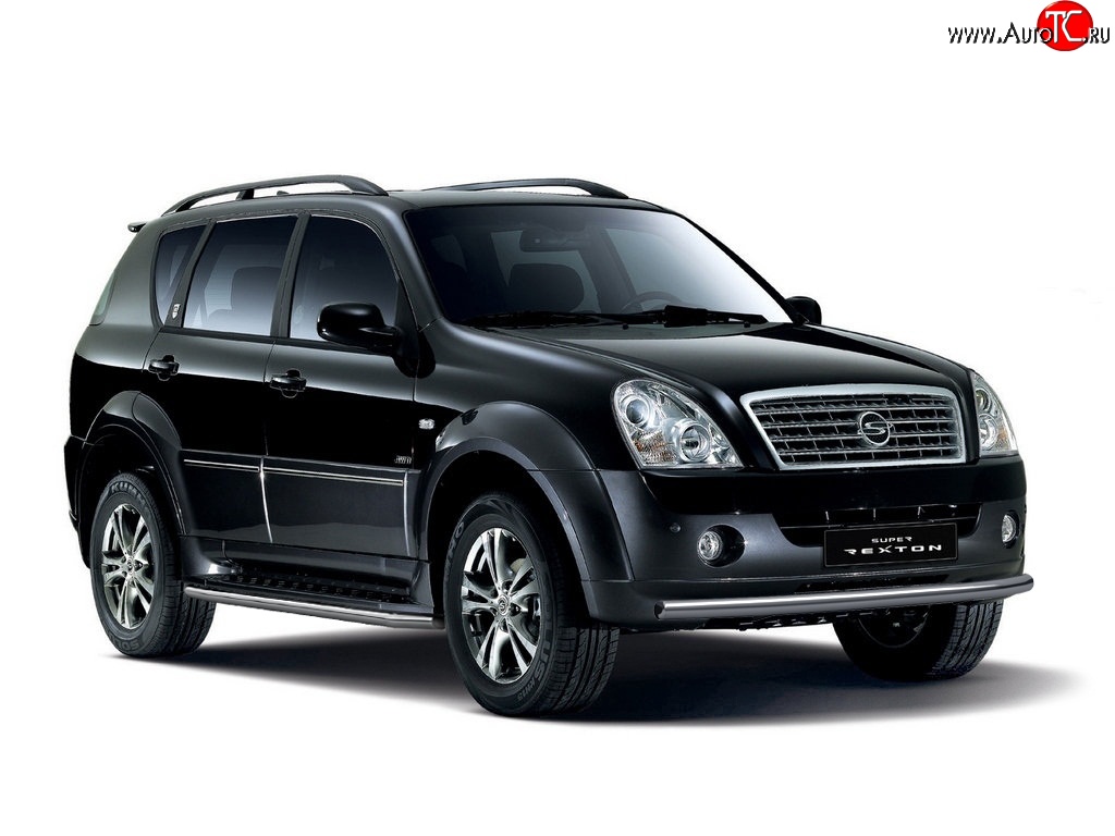 4 499 р. Защита порогов из трубы Ø51 Petroil Tuning.  SSANGYONG Rexton  Y250 (2006-2012) (Нержавеющая полированная сталь)  с доставкой в г. Пермь
