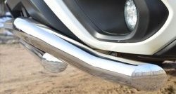 22 999 р. Защита переднего бампера (2 трубыØ63 мм, волна, нержавейка) SLITKOFF Subaru Forester SJ дорестайлинг (2012-2016)  с доставкой в г. Пермь. Увеличить фотографию 3