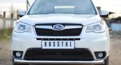 16 999 р. Одинарная защита переднего бампера диаметром 76 мм SLITKOFF  Subaru Forester  SJ (2012-2016) дорестайлинг  с доставкой в г. Пермь. Увеличить фотографию 2