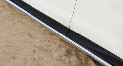 69 999 р. Защита порогов из круглой трубы диаметром 63 мм Russtal Subaru Forester SJ дорестайлинг (2012-2016) (Защита порогов с со скосами на торцах (вариант 1))  с доставкой в г. Пермь. Увеличить фотографию 2