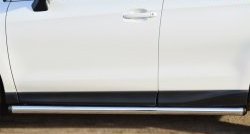 69 999 р. Защита порогов из круглой трубы диаметром 63 мм Russtal Subaru Forester SJ дорестайлинг (2012-2016) (Защита порогов с со скосами на торцах (вариант 1))  с доставкой в г. Пермь. Увеличить фотографию 5