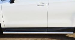 69 999 р. Защита порогов из круглой трубы диаметром 63 мм Russtal Subaru Forester SJ дорестайлинг (2012-2016) (Защита порогов с со скосами на торцах (вариант 1))  с доставкой в г. Пермь. Увеличить фотографию 8
