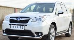 24 649 р. Широкая защита порогов SLITKOFF  Subaru Forester  SJ (2012-2016) дорестайлинг  с доставкой в г. Пермь. Увеличить фотографию 5