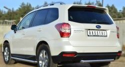 15 799 р. Одинарная защита заднего бампера из трубы диаметром 63 мм SLITKOFF Subaru Forester SJ дорестайлинг (2012-2016)  с доставкой в г. Пермь. Увеличить фотографию 4