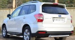 15 999 р. Одинарная защита заднего бампера из трубы диаметром 76 мм SLITKOFF Subaru Forester SJ дорестайлинг (2012-2016)  с доставкой в г. Пермь. Увеличить фотографию 4