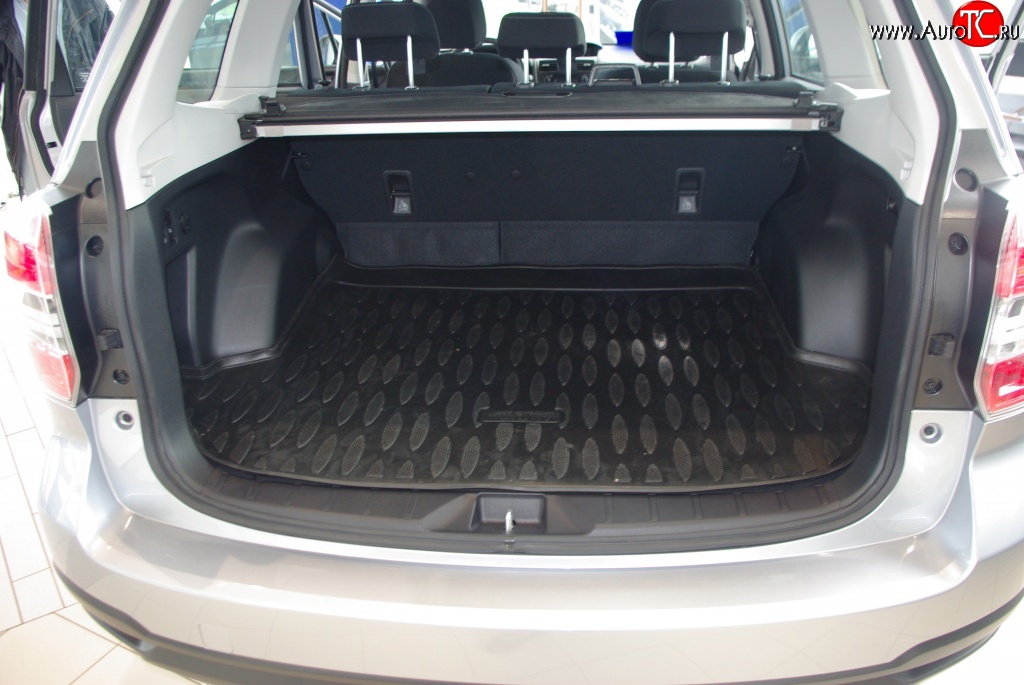 1 569 р. Коврик в багажник Aileron (полиуретан) Subaru Forester SJ дорестайлинг (2012-2016)  с доставкой в г. Пермь
