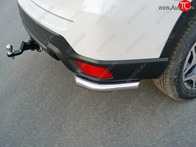 17 649 р. Защита заднего бампера (уголки) ТСС 60,3мм  Subaru Forester  SK/S14 (2018-2021) дорестайлинг (короткие, под брызговики)  с доставкой в г. Пермь
