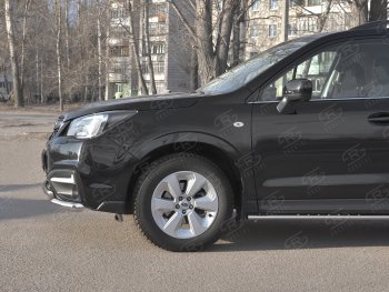 24 599 р. Защита переднего бампера SLITKOFF d63 секции-d42 дуга Subaru Forester SJ рестайлинг (2016-2019)  с доставкой в г. Пермь. Увеличить фотографию 4