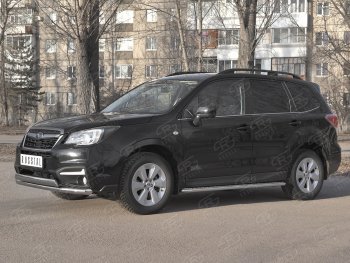 18 549 р. Защита переднего бампера (2 трубы Ø63 и 75х42 мм, нержавейка) Russtal Subaru Forester SJ рестайлинг (2016-2019)  с доставкой в г. Пермь. Увеличить фотографию 4