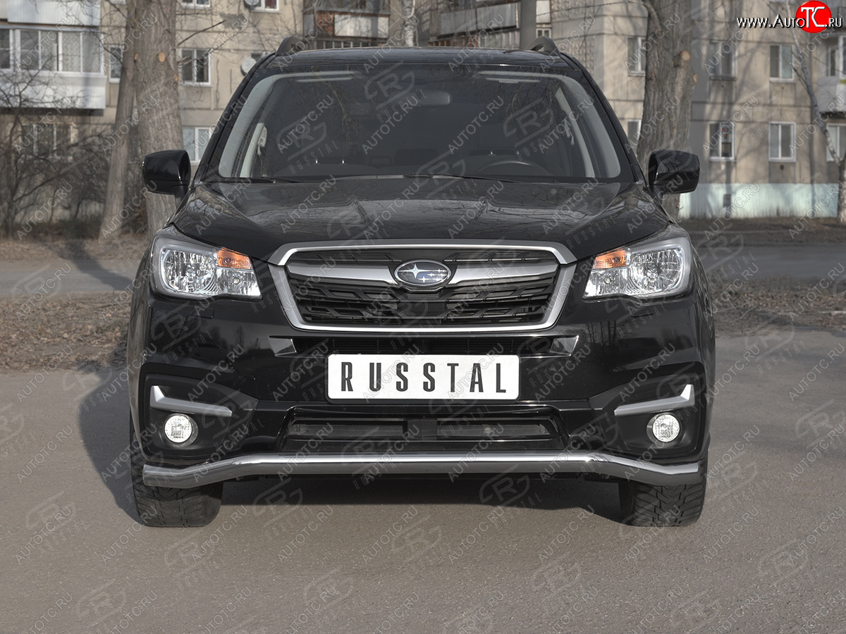 18 849 р. Защита переднего бампера SLITKOFF d63 волна Subaru Forester SJ рестайлинг (2016-2019)  с доставкой в г. Пермь